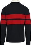 Superdry Rugby Polo Vintage Streep Navy/Red Product / Achterkant