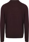 Sweter Suitable z wełny merino w kolorze bordowym Product / Achterkant
