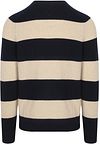 Tommy Hilfiger Pullover Lammwolle Streifen Navy Product / Achterkant