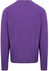 William Lockie Maglione in lana d’agnello con scollo a V viola Product / Achterkant
