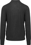 King Essentials The Robert Long Sleeve Poloshirt Merino Zwart Product / Achterkant