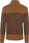 Armor-Lux sweter Camionneur Half Zip z wełny w paski brązowy Product / Achterkant