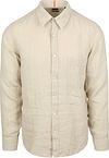 BOSS Relegant Skjorte i Linned Beige 50537381-271