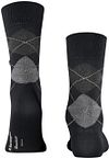Burlington Chaussettes Manchester Carreaux Noir 3000 Product / Achterkant