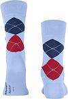 Burlington Manchester Socken Kariert Hellblau 6253