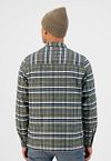 Dstrezzed Overshirt w kratę oliwkowy Model / Achterkant