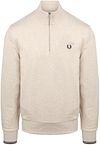 Fred Perry Halv zip-tröja i melangebeige M3574-W50