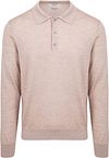 King Essentials The Robert langærmet Poloshirt Merino Beige KM111030002-N018T