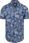 NZA Shirt Short Sleeve Piqué Flower Print Blue order online | 26CN586S-2616 | Suitable Slovakia