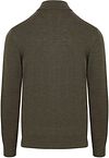 Profuomo Half Zip Pullover Merinoull Olivgrön Product / Achterkant