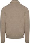 Profuomo Longsleeve Poloshirt Luxury Basic Beige Product / Achterkant
