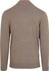 Profuomo Half Zip Pullover Luxury Basic Taupe Product / Achterkant