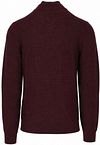 R2 Pullover Halfzip Structured Bordeaux Product / Achterkant