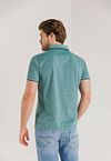 State Of Art Pique Polo Shirt Mint Blue Model / Achterkant