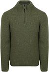 Suitable Halvzip Tröja Donnegal Tweed Ekologisk Ull Grön PU-RSP-TWEEDHZ-25.03