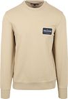Tommy Hilfiger Tröja Med Rund Logga Beige MW0MW38689-RBT