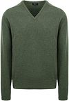 William Lockie Trui Lamswol V-Hals Olijfgroen 7092DF-87 Landscape kopen | Suitable