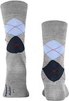 Burlington Chaussettes Manchester Carreaux Gris 3615 Product / Achterkant