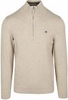 Gant Half Zip Pull Laine Beige Clair 8030564-291 commander en ligne | Suitable