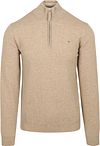 Gant Halfzip Ulltröja Logotyp Beige 87213-295
