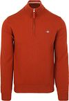 Gant Halfzip Wool Sweater Logo Rust order online | 87213-623 | Suitable Liechtenstein