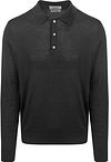 King Essentials The Robert Langærmet Poloshirt i Merino Sort KM111030002-C000T