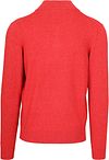 NZA Half Zip Trui Christopher Melange Rood Product / Achterkant