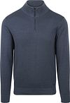 Petrol Halv Zip Pullover Augusta Navy M-3050-KWC212-5092