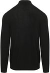 Profuomo Half Zip Pullover Merinowol Zwart Product / Achterkant