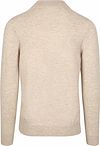 Profuomo Longsleeve Polo Shirt Wool Blend Sand Product / Achterkant