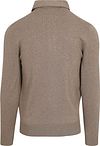 Profuomo Longsleeve Poloshirt Luxury Basic Taupe Product / Achterkant