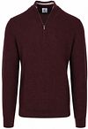 R2 Pullover Halfzip Structured Bordeaux 134.ZIP.001-080 kopen | Suitable