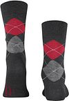 Skarpety Burlington Manchester w kratę szare 3096 Product / Achterkant