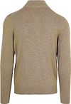 Suitable Slub Yarn Half Zip Trui Beige Product / Achterkant