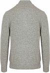 Profuomo sweter z krótkim zamkiem (half zip) z wełny jagnięcej, melanżowy szary Product / Achterkant