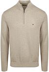 Tommy Hilfiger Half Zip Trui Essential Greige MW0MW37331-RE5 kopen | Suitable