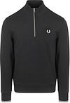 Fred Perry Halv Zip Tröja Svart M3574-102