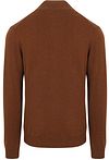 Gant Halfzip-Wollpullover mit Logo Braun Product / Achterkant