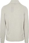 Jersey NZA de mezcla de lana con half zip Adan en color greige Product / Achterkant