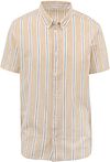 KnowledgeCotton Apparel Skjorte Stripe Beige 1090013-8002 Stripe - safari