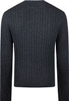 McGregor maglione a trecce in lana merino mélange navy Product / Achterkant