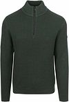 Køb No Excess Halv Lynlås Pullover Struktur Melange Mørkegrøn 25230904-052 | Suitable