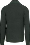 No Excess Halv Lynlås Pullover Struktur Melange Mørkegrøn Product / Achterkant