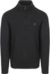 Petrol Half Zip Pullover Melange Navy order online | M-3050-KWC214-9111 | Suitable Liechtenstein