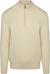 Profuomo Halvveis Glidelås Pullover Luksus Off White PP2J00010D-E