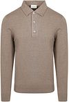Profuomo Longsleeve Polo Shirt Luxury Basic Taupe PPWJ10002C-H3 order online | Suitable