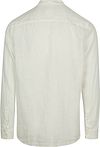 Scotch and Soda Camicia in lino con collo alla coreana bianca Product / Achterkant