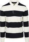 Steppin' Out Rugby Polo Rayures Marine Blanc PU-RUGSTR-STEP-01 navy commander en ligne | Suitable