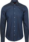 Suitable Camisa Jacquard Azul Marino con Manga Extra Larga Product
