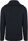 Suitable Deep Zip Pullover Boiled Wool Navy